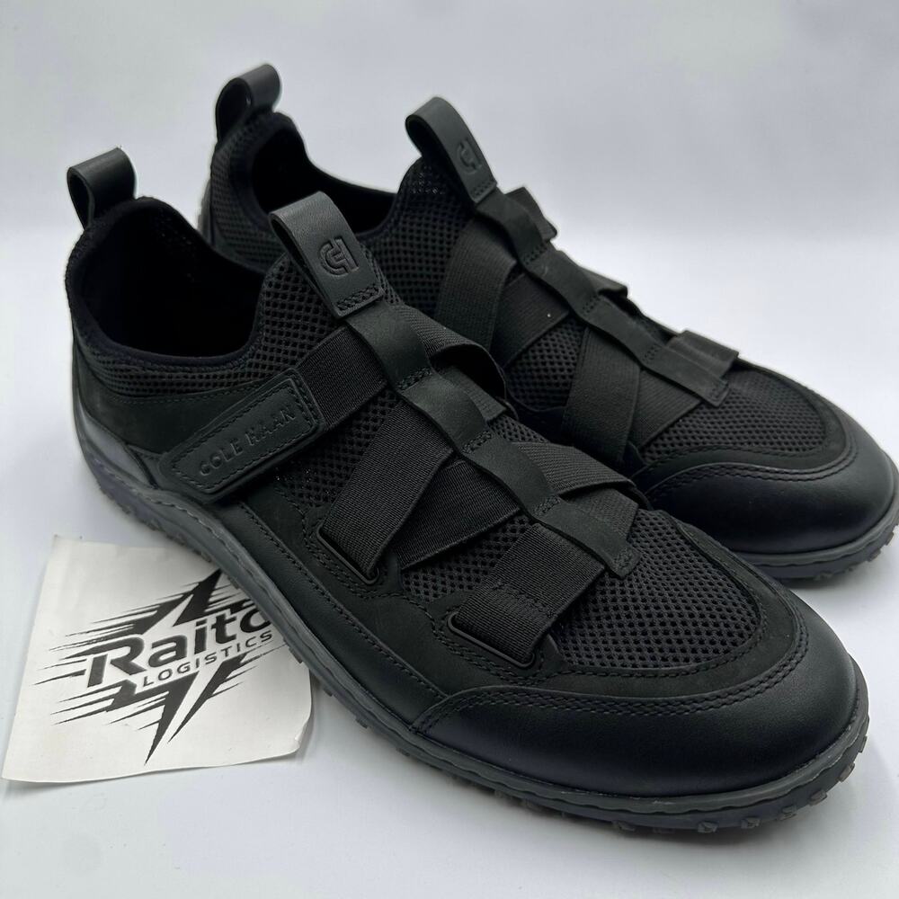 Mens Size 10 Cole Haan Sneakers Grand 360 tidetrek monk Hook & Loop Black C41903